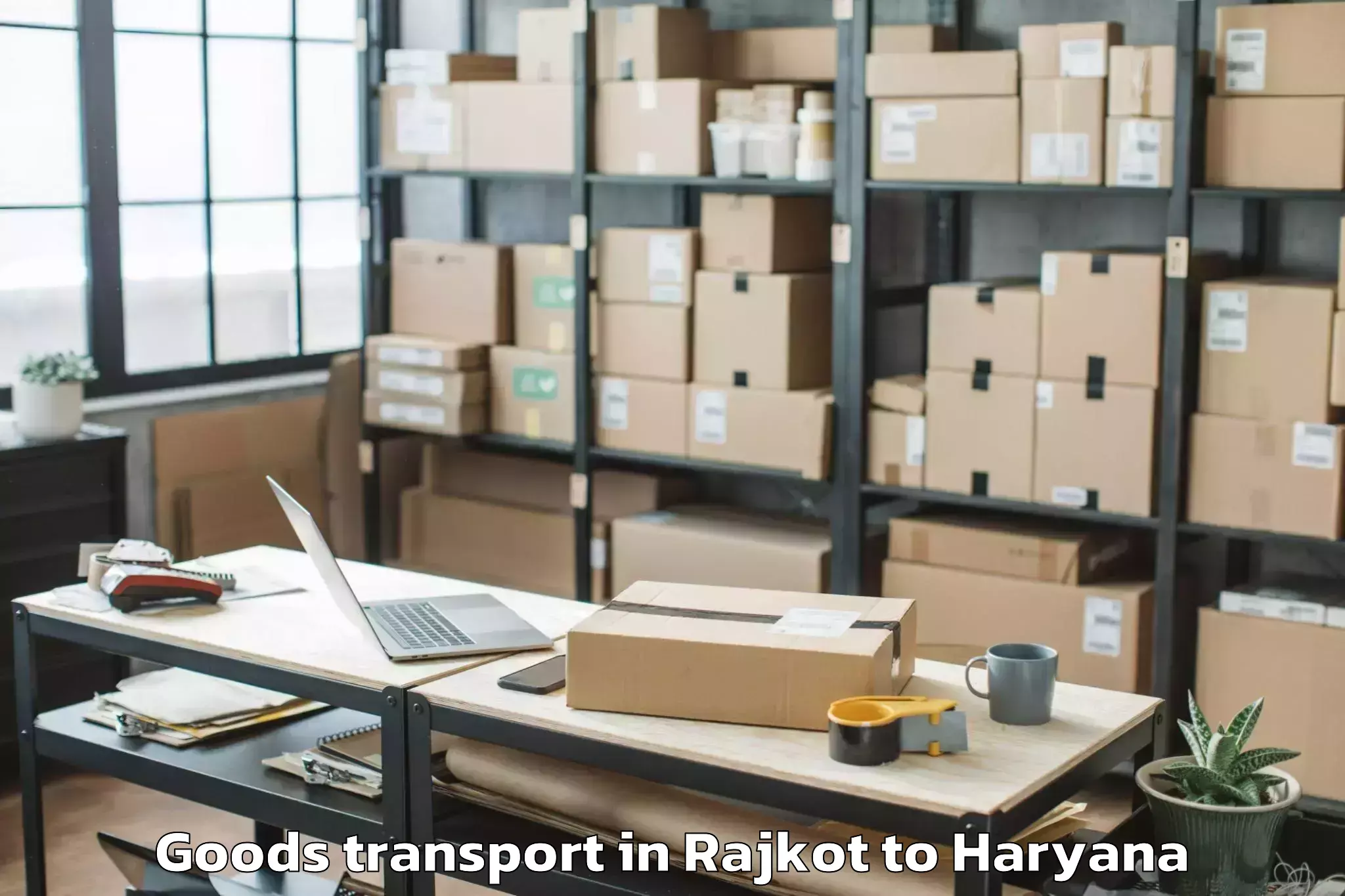 Book Your Rajkot to Safidon Goods Transport Today